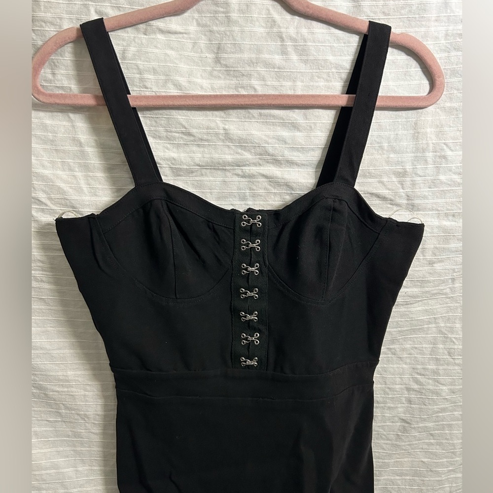 Blashe Hook And Loop Deep Black Bodycon Stretch D… - image 7